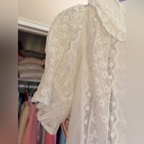 Hill House the Adelaide Top in White Broderie - Picture 7 of 10